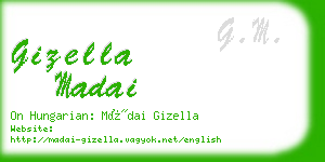 gizella madai business card